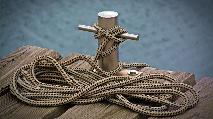 Bild Hafen Anleger mit Seil